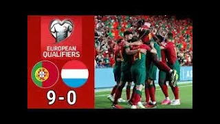 PORTUGAL 9-0 LUXEMBOURG |FULL EXTENDED HIGHLIGHTS|EURO QUALIFIERS 2023|RONALDO ONFIRE|HD