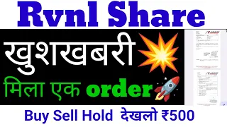 Rvnl Share Target 🎯 | Rail Vikas Nigam Ltd Share | Rvnl Share Latest News, Rail Vikas share today