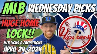 HUGE MLB LOCK!! MLB Picks Today 4/24/2024 | Free MLB Picks, Predictions & Sports Betting Advice