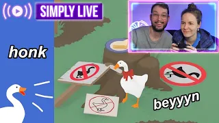 Two Canadian geese play Untitled Goose Game 🔴LIVE *honk honk*