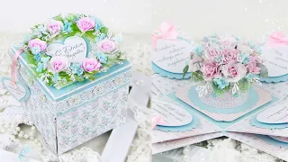 Коробочка с сюрпризом своими руками/скрапбукинг/ DIY Flower Box / Exploding scrapbooking box