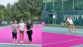 Emma Raducanu dazzles in new training session in China