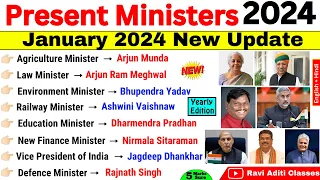 Modi Cabinet Ministers List 2024 | Present Ministers of India 2024 | Who is the new Ministers of?