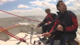 Michael McNamara sails BlueMotion 550 off Brightlingsea, 8 May 2013