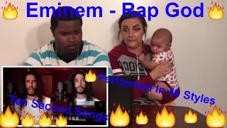 Eminem - Rap God | Performed In 40 Styles | Ten Second Songs (REACTION)