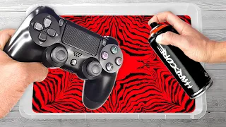 How To Hydro Dip Sony PS4 Console + Controller 🎮🎨 *SaTISfyiNg*