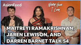 Maitreyi Ramakrishnan, Darren Barnet, and Jaren Lewison Talk Never Have I Ever Season Four