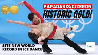 French Figure Skaters PAPADAKIS AND CIZERON sets new WORLD RECORD in Beijing Winter Olympics