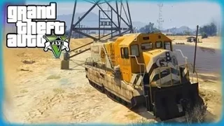 Сможет ли танк остановить поезд?GTA 5...