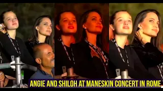 WOW!! Angelina Jolie with Shiloh at the Maneskin concert in Italy July 09, 2022