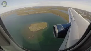 Lovely Nolinor Boeing 737-200 Passenger View during exotic Meadowbank GRAVEL Landing [AirClips]