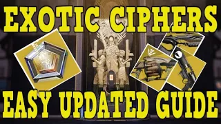 DESTINY 2 | How To Get EXOTIC CIPHERS! - Easy UPDATED Guide To Get Past Seasonal Exotics!!!