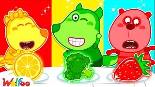 Wolfoo Plays The Food of the Same Colors Challenge - Kids Learn Colors Vegetables | Wolfoo Channel