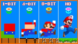 Evolution of Super Mario Flower Power-UPS || From 1-BIT to HD | Game Animation