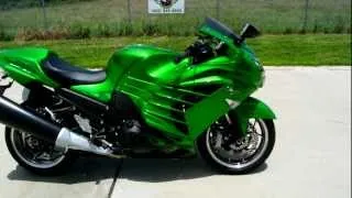 Pre owned 2012 Kawasaki ZX14R Ninja Golden Blazed Green! Overview Review Walk Around