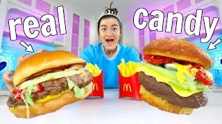 Making FOOD out of CANDY! Candy vs Food Challenge Part 3 | CloeCouture