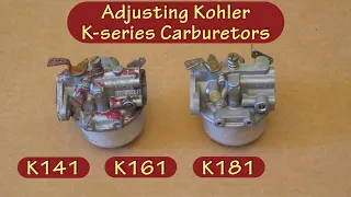 Kohler K-series Carb Adjustment