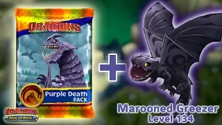 Purple Death Pack + Marooned Greezer Titan Mode Max Level 134 | Dragons: Rise of Berk