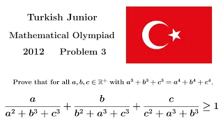 A Crazy Inequality under a Bizarre Condition | Turkish Junior Mathematical Olympiad 2012 Problem 3