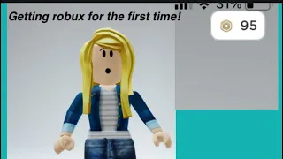 Getting robux for the first time💜