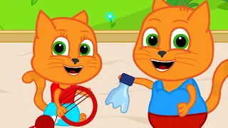 Cats Family in English - Sandbox game Cartoon for Kids