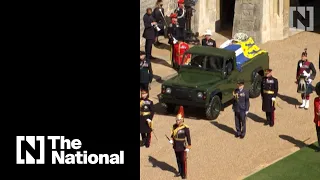 Prince Philip's final journey followed by Queen and royal family