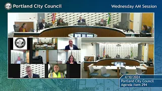 Portland City Council Meeting AM Session 04/10/24