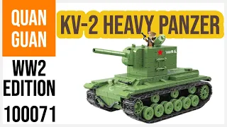 Quan Guan 100071 KV-2 Heavy Panzer Tank World War 2 Collection Speed Build | Lego Competitor