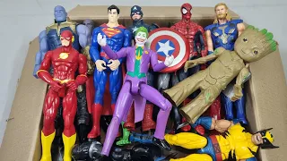 CAPTAIN AMERICA VS HULK VS IRONMAN VS SPIDERMAN VS SUPERMAN VS VENOM SUPERHERO AVENGERS UNBOXING