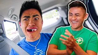 BROTHER REACTS TO WISDOM TEETH GETTING REMOVED **FUNNY**