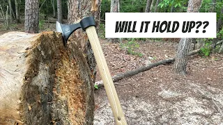 Testing the cheapest wooden tomahawk on Amazon