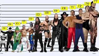 WWE WRESTLERS HEIGHT Comparison From SHORTEST to TALLEST