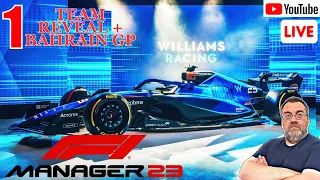 TEAM REVEAL + BAHRAIN GP | F1 MANAGER 2023 | LETS PLAY LIVESTREAM | PT 1