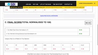 My Scores in SBI PO 2023 | Mains and Interview Scores  #sbipo2023 #sbiposcorecard #sbipointerview