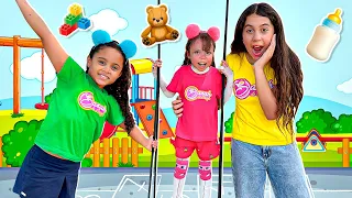 SARAH VIROU BABÁ de sua irmã ELOAH E AMIGA por um dia | Best stories for kids