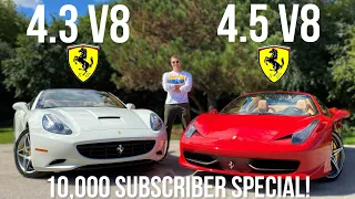 Ferrari 458 vs Ferrari California: Italian Mid-Engine Perfection [10,000 SUBSCRIBER SPECIAL!]