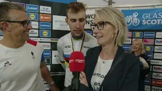 Axel, Franck et Manuella Laurance - Interview à l'arrivée - U23 Glasgow UCI World Championships 2023