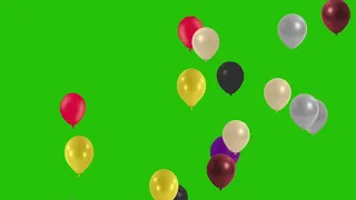 MULTICOLOR  BALLOONS FLYING GREEN SCREEN HD FREE DOWNLOAD NO COPYRIGHTS