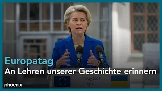 Ursula von der Leyen und Wolodymyr Selenskyj zum Europatag am 09.05.23