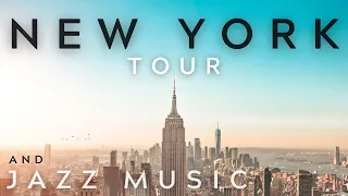 New York 4k Tour and Jazz Music | new york jazz | ジャズ | 4k jazz | Джаз