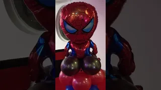 Spiderman theme balloon decor #decor #balloondecoration #shorts #spiderman