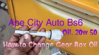 piaggio ape city Auto Bs.6 230cc , How to Change Gear Box Oil @automsallinone3193