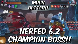 The 6.2 Champion Boss NERF Is Now Live! - Full Nerfed Boss Fight - Marvel Contest of Champions