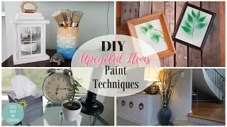 DIY UPCYCLED THRIFT STORE ITEMS | PAINT TECHNIQUES OMBRE BOHO HOME DECOR IDEAS | TRASH TO TREASURE