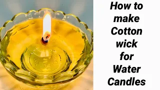 How to make Cotton Wick for Water Candles | 2 Methods |Step by step tutorial|Diwali Decoration Ideas