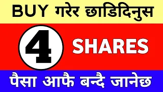 यी 4 SHARES किन्नुस पैसा आफै बन्दै जानेछ | Top 4 Share In Nepal Stock Market 2024 | Blue Chip Share