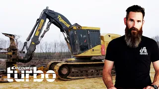 Aaron conhece o trator "Tigercat" | Aaron procurando emprego | Discovery Turbo Brasil