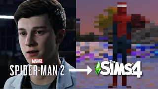 Peter Parker from🕸️Spider-Man 2 Swings into the Sims 4 / Cyberpunk 2077 Create-a-Sim w/CC