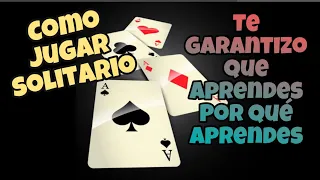 Solitario como jugar / aprende a jugar solitario fácilmente /solitario / juego de cartas / baraja