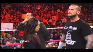 WWE Raw Cm Punk Paul Heyman AJ lee 24 Sept, 2012